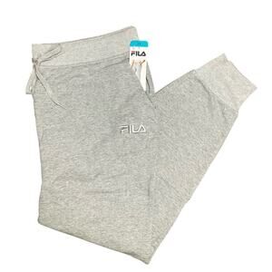 FILA Women's Joggers Pants French Terry Gray Plus Size 2X NWT